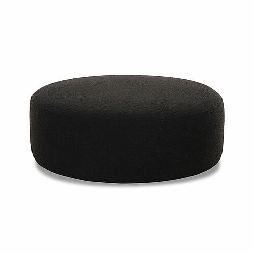 Broohah Black Boucle Ottoman by TOV Furniture