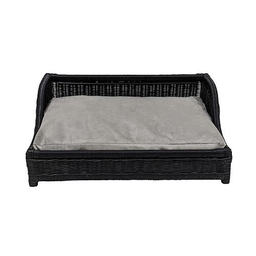 Poppy Black Rattan Small Pet Bed by TOV Furniture