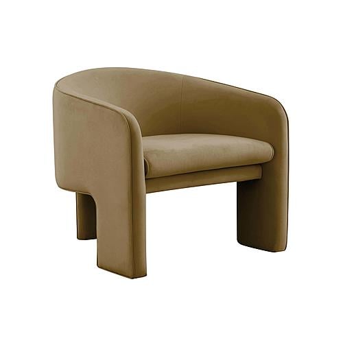 Marla Cognac Velvet Accent Chair by TOV Furniture