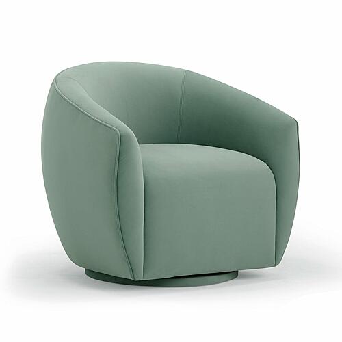 Jordan Sea Blue Velvet Swivel Chair by TOV Furniture