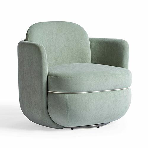 Wolfie Mint Green Velvet Swivel Chair by TOV Furniture