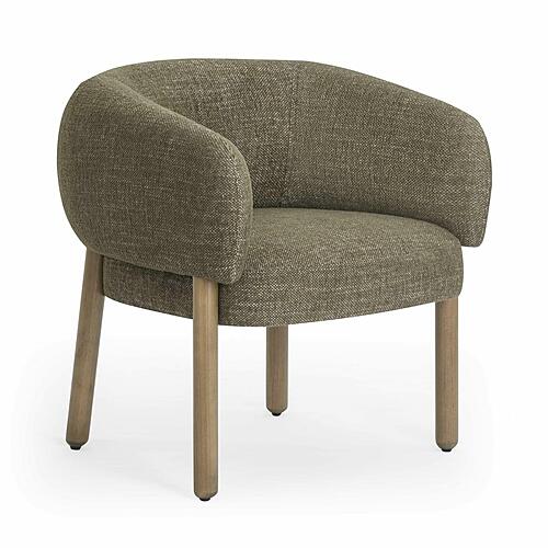 Foxy Olive Green Textured Performance  Fabric Accent Chair by TOV Furniture