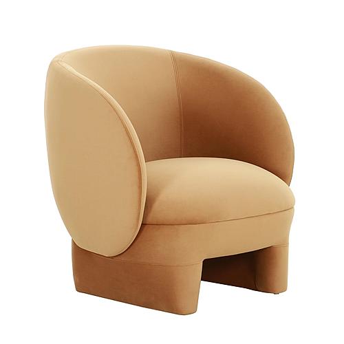 Kiki Cognac Velvet Accent Chair by TOV Furniture