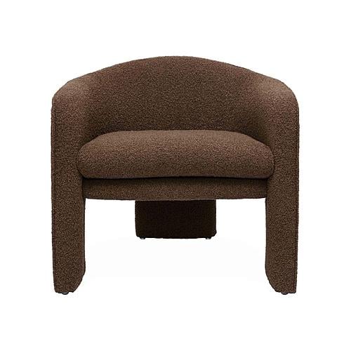 Marla Chocolate Brown Boucle Accent Chair by TOV Furniture