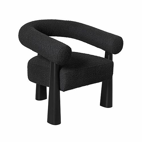 Spara Black Performance Boucle Accent Chair by TOV Furniture