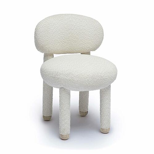 Manu Cream Performance Boucle Side Chair by TOV Furniture