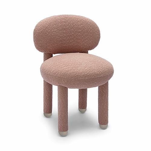 Manu Rose Pink Performance Boucle Side Chair by TOV Furniture