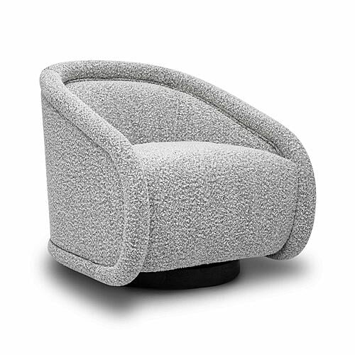 Rory Grey Boucle Swivel Chair by TOV Furniture