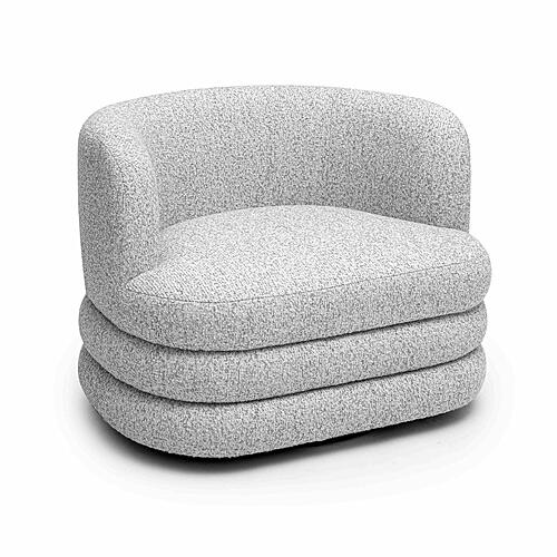 Astor Light Grey Swivel Hotel Lounge Chair by TOV Furniture