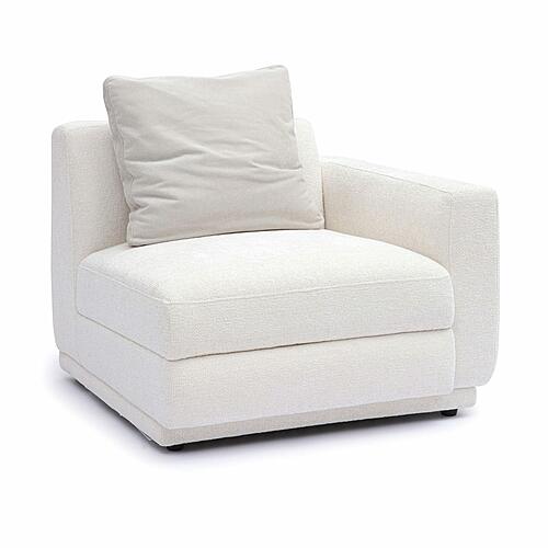 Perry Cream Chenille Modular RAF Corner Chair by TOV Furniture