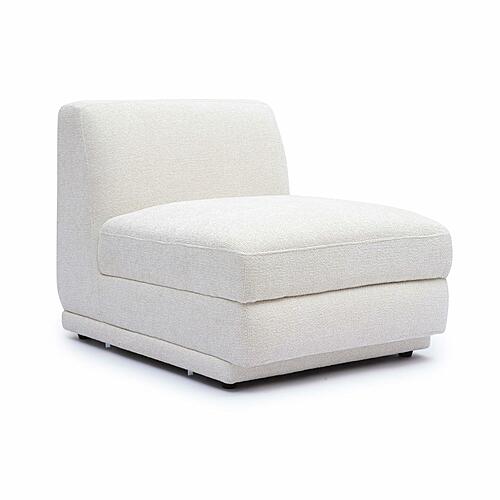 Perry Cream Chenille Modular Armless Chair by TOV Furniture