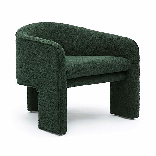 Marla Forest Green Boucle Accent Chair by TOV Furniture