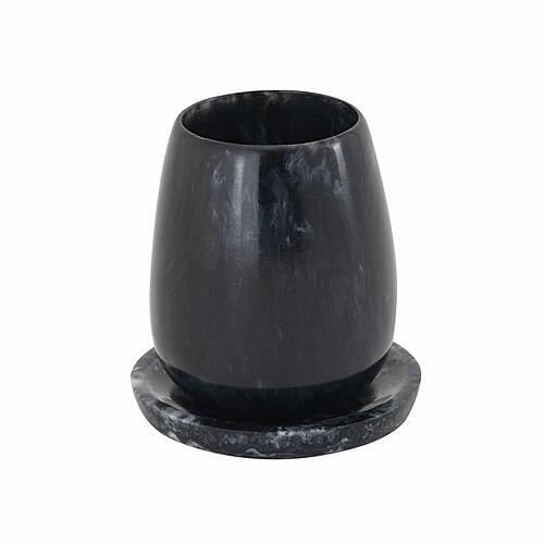 Rounded Black Swirl Resin Kiddush Cup by TOV Furniture