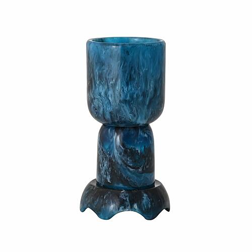 Platform Blue Swirl Resin Kiddush Cup by TOV Furniture