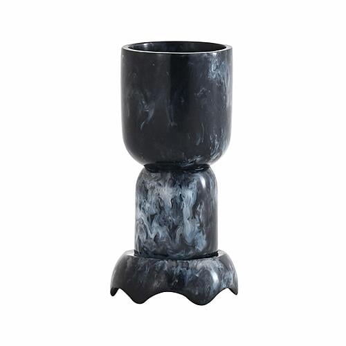 Platform Black Swirl Resin Kiddush Cup by TOV Furniture