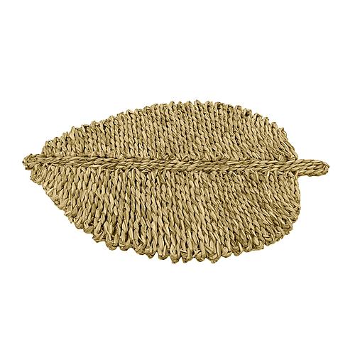Leaf Natural Seagrass Placemat - Set of 4 by TOV Furniture
