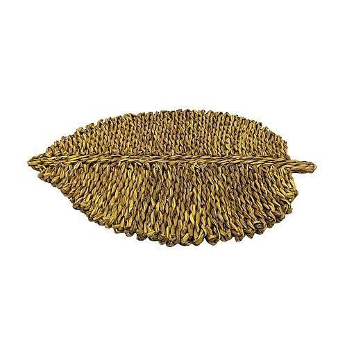 Leaf Yellow Seagrass Placemat - Set of 4 by TOV Furniture