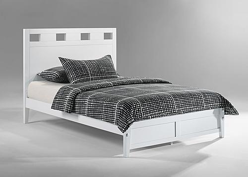 Tamarind White Platform Bed by Night & Day Furniture