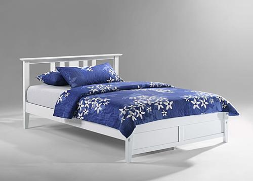 Thyme White Platform Bed by Night & Day Furniture
