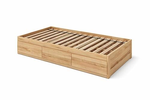 Captains Bed with Single Layer Drawers - Twin Size - Eco-Friendly Solid Beech Wood by Comfort Pure