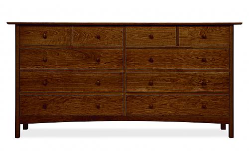 Heartwood 10-Drawer Wide Dresser by Vermont Furniture Designs