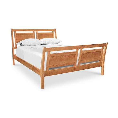 Sleigh Wood Bed w/High Footboard by Vermont Furniture Designs