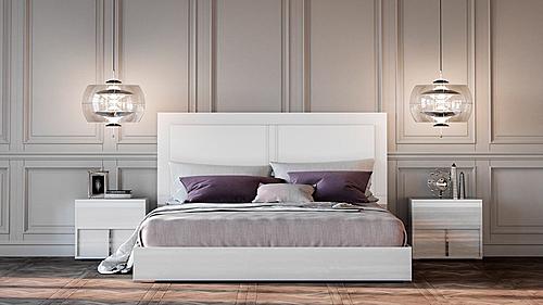 Full Size Modrest Nicla Italian Modern White Bed by VIG Furniture