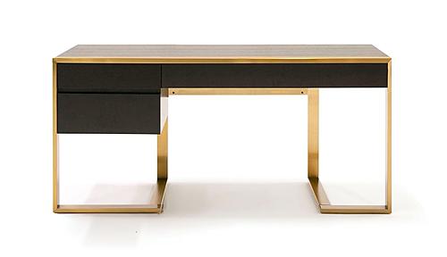 Modrest - Modern Fauna Wenge and Brass Desk by VIG Furniture