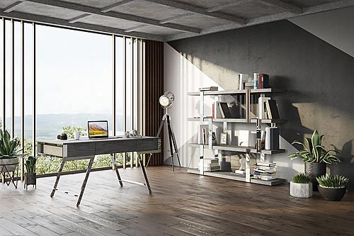 Modrest Dessart - Modern Elm Grey Office Desk by VIG Furniture
