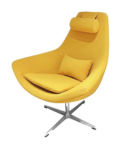 Modern Kenora - Modern Yellow Eco-Leather Accent Chair by VIG Furniture