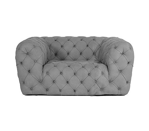 Coronelli Collezioni Ellington - Italian Grey Nubuck Leather Accent Chair by VIG Furniture