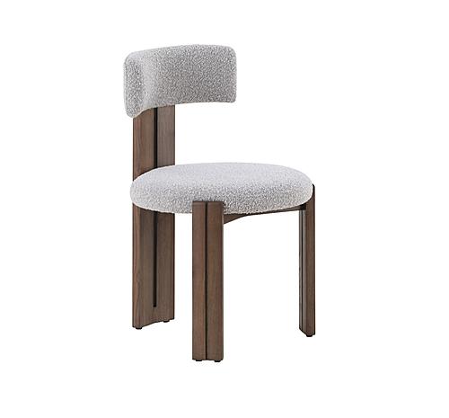 Modrest Sheridan - Mid-Century Modern Grey Fabric + Walnut Dining Chair by VIG Furniture