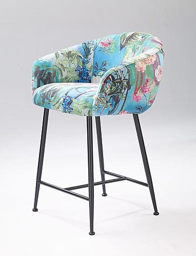Modrest Roxann - Modern Counter Stool in Funky Velvet by VIG Furniture