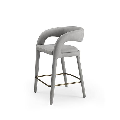Modrest Faerron - Modern Grey Leatherette Counter Chair by VIG Furniture