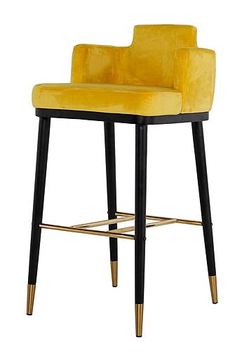 Modrest Conifer - Modern Glam Yellow Bar Stool by VIG Furniture