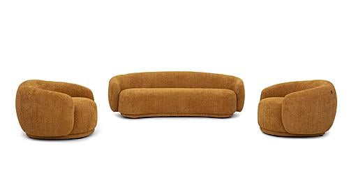 Divani Casa Andrew - Modern Orange Fabric Sofa Set by VIG Furniture
