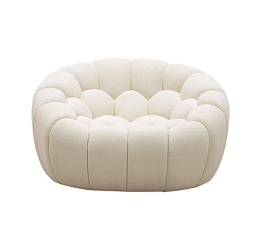 Divani Casa Yolonda - Modern Curved Off-White Fabric Chair by VIG Furniture