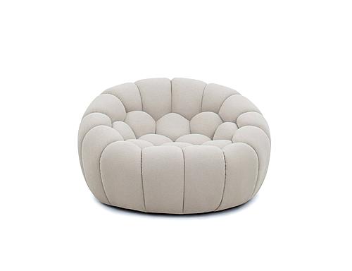 Divani Casa Yolonda - Modern Curved Beige Fabric Chair by VIG Furniture