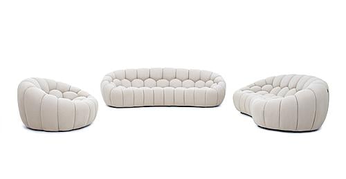 Divani Casa Yolonda - Modern Curved Beige Fabric Sofa Set by VIG Furniture