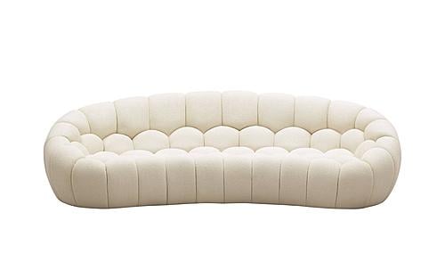 Divani Casa Yolonda - Modern Curved Off-White Fabric Sofa by VIG Furniture