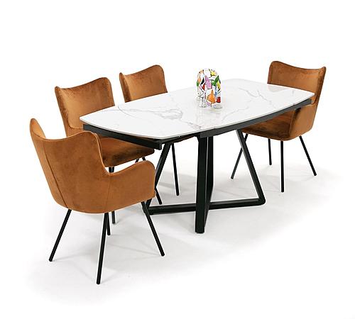Modrest Cofrey - Contemporary White Ceramic Extendable Dining Table by VIG Furniture