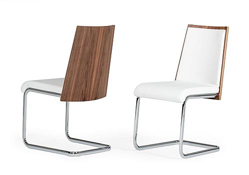 Morgan - Modern White & Walnut Dining Chair (Set of 2) by VIG Furniture