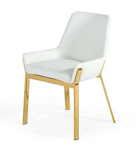 Modrest Ganon - Modern White & Gold Dining Chair by VIG Furniture