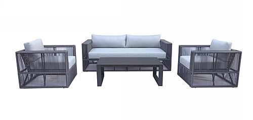 Renava Whimsy - Modern Outdoor Light Grey & Dark Grey Sofa Set by VIG Furniture