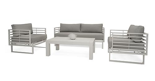 Renava Wharf - Outdoor Light Grey & White Sofa Set by VIG Furniture