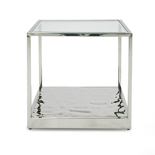 Modrest Braxton - Contemporary Clear Wave Glass End Table by VIG Furniture