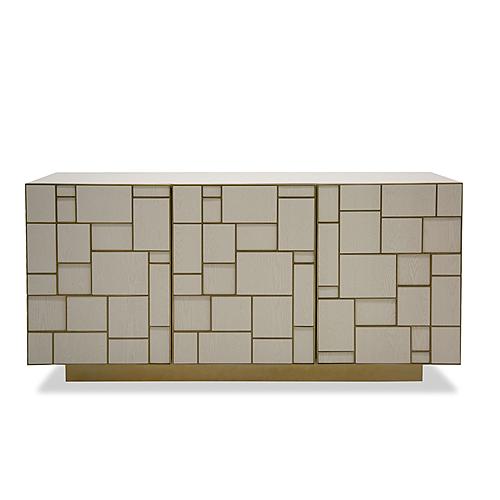 Modrest Auer - Mid-Century Modern Cream Ash + Gold Buffet by VIG Furniture
