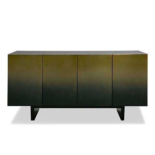 Modrest Elmira - Glam Black Ash + Gradient Stainless Steel Buffet by VIG Furniture