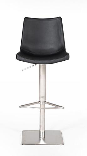 Modrest Aaron Modern Black Eco-Leather Bar Stool - Thumbnail 2