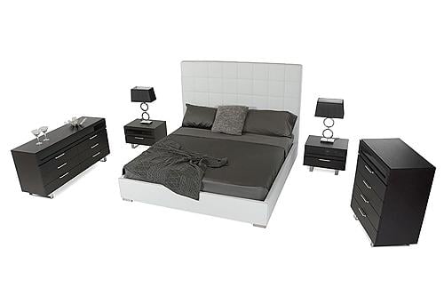 California King Francis Modern White Leather Bed by VIG Furniture